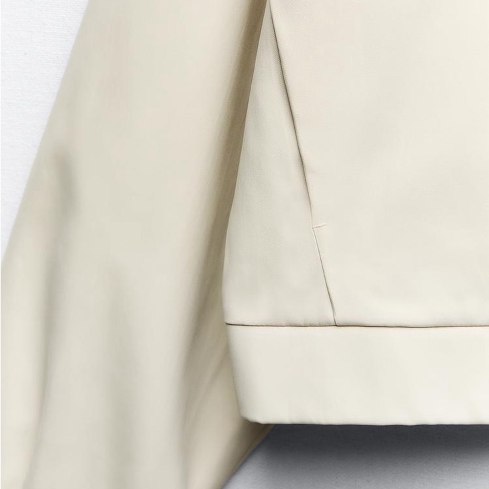 Zara bomber Jacket coat casual cream zip up collar - Picture 9 of 9